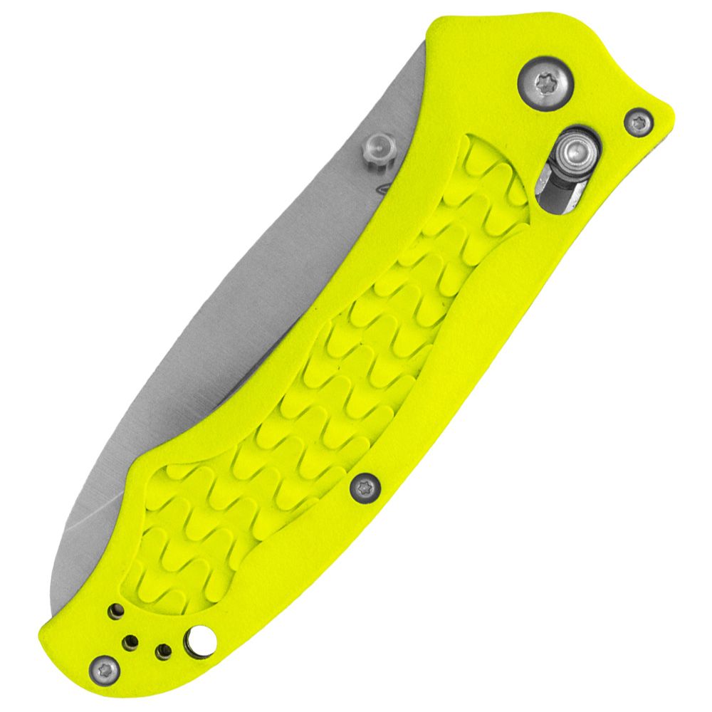 Benchmade Plain N680 Blade Dive Folding Knife W Yellow Handle