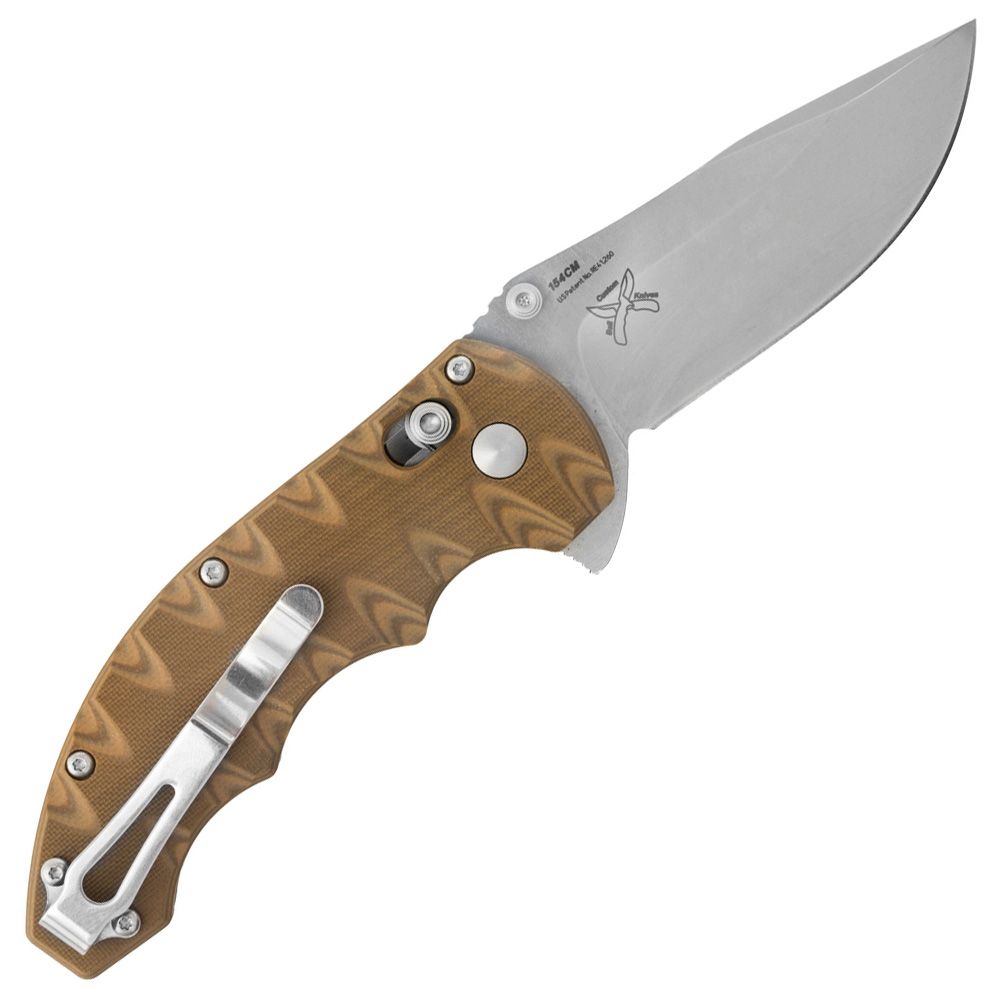 Benchmade 3.05 Inch Satin Plain Blade Flipper Folding Knife Camouflage.ca