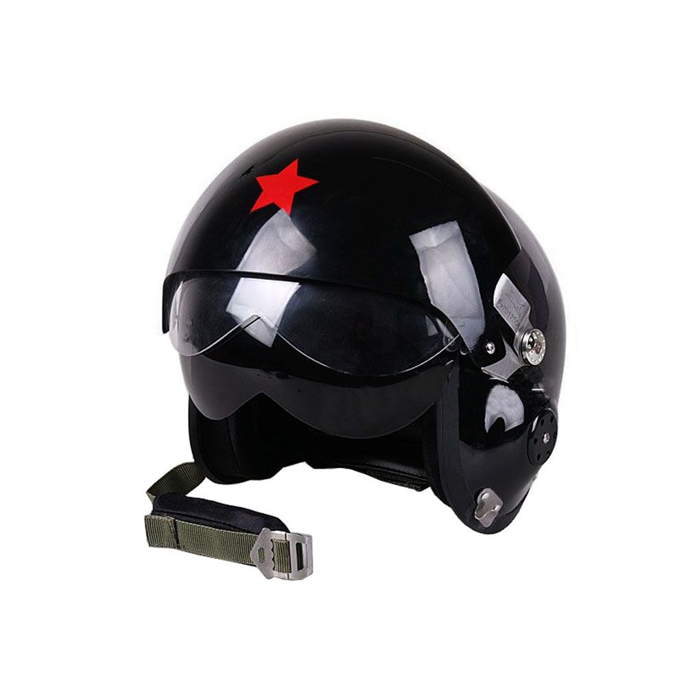 Open Face Black Motorcycle Jet Pilot Helmet | camouflage.ca