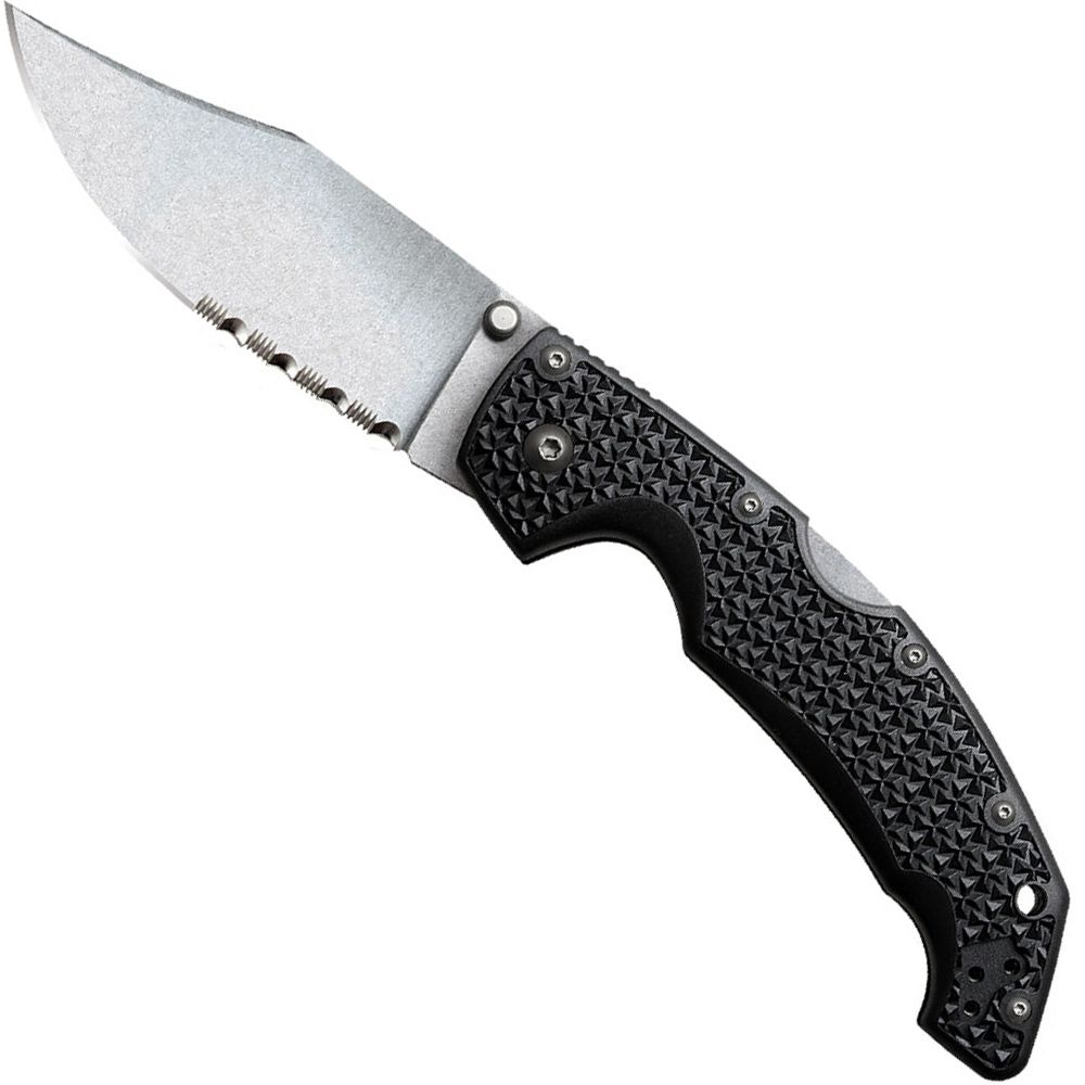Voyager Large Clip Point Half Serrated Folding Knife Camouflage.ca