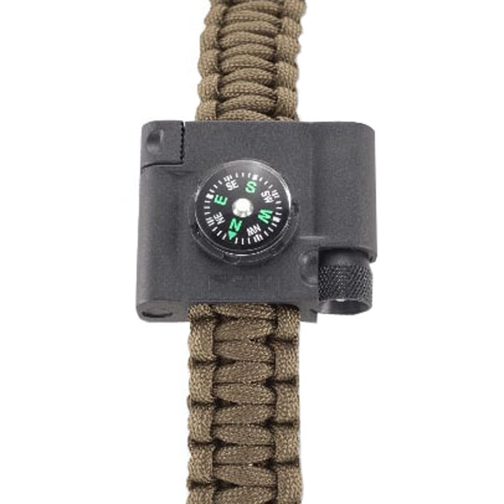Stokes Paracord Bracelet w/ Compass, Led and Firestarter Camouflage.ca