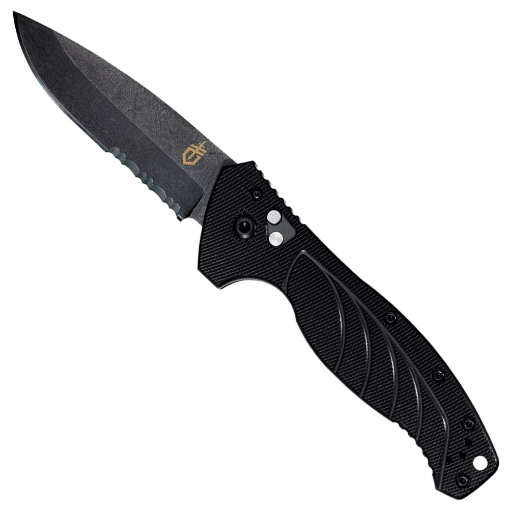 Gerber 2207158 Emerson Alliance Serrated Edge Black Folding Knife