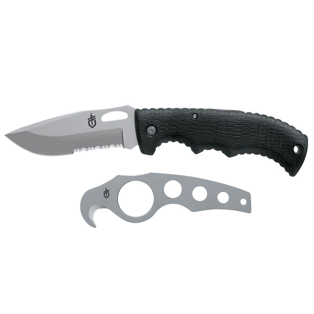 Gerber 2241417 Gator II Drop Point Serrated Gut Hook Folding Knife