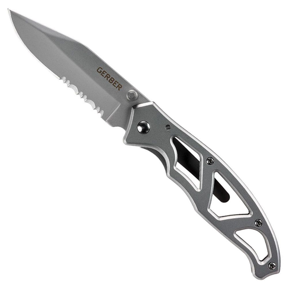 Gerber 2248443 Paraframe I Stainless Steel Serrated Edge Folding Knife
