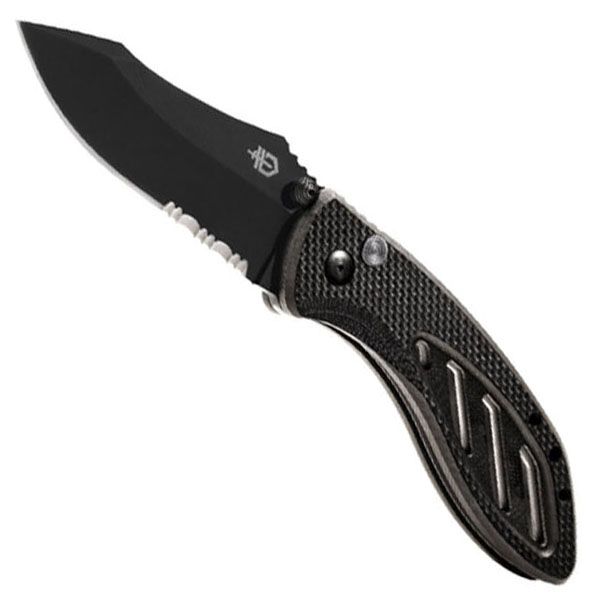 Gerber Assisted Opening Serrated Blade Folding Knife Camouflage.ca