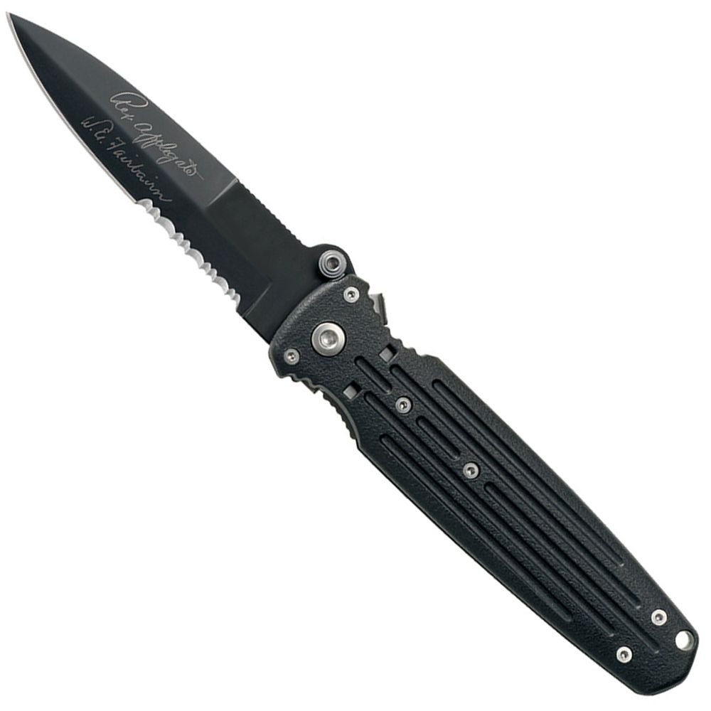 Gerber 45786 Black Covert Double Edge Serrated Folding Knife