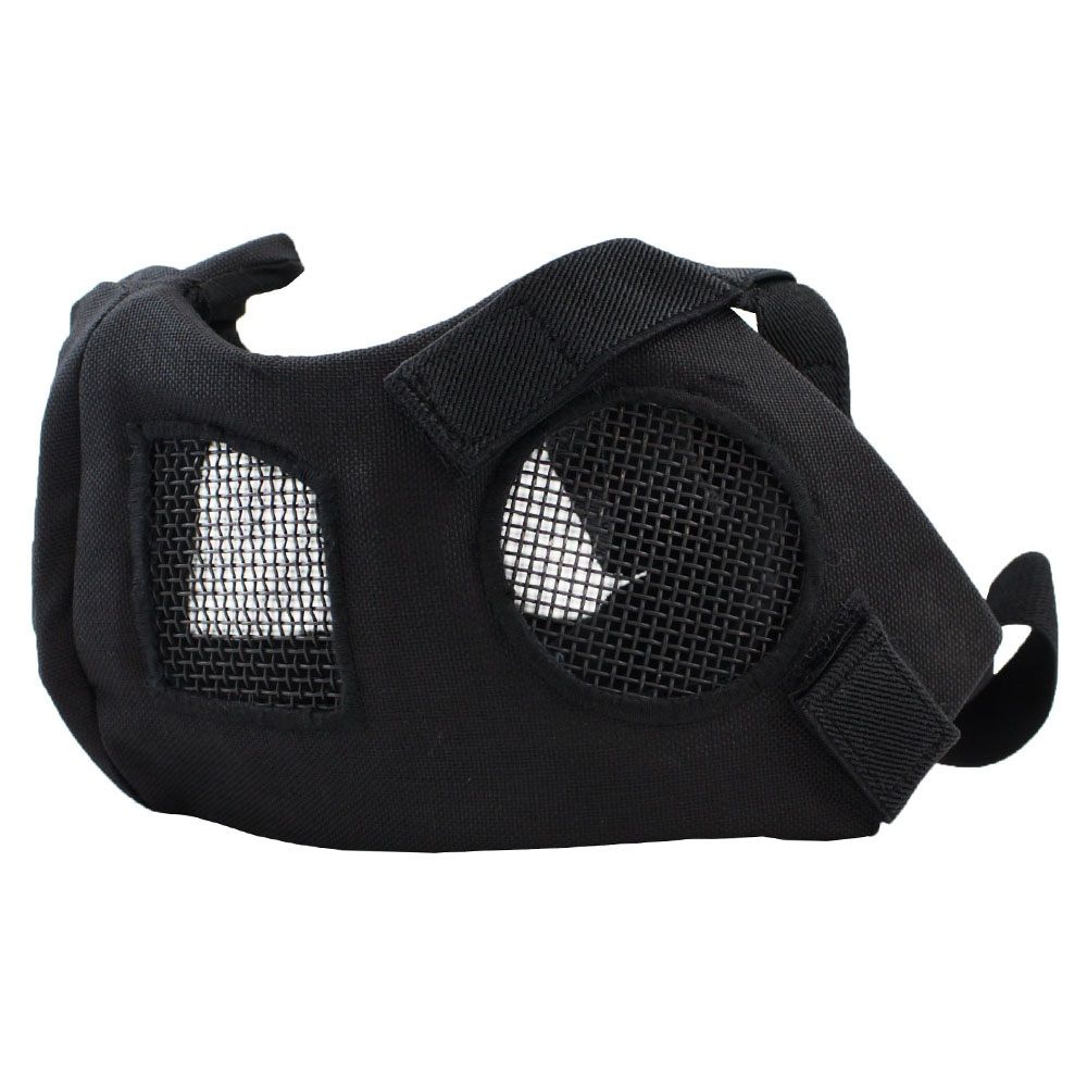 Airsoft Half Face Mesh Mask Black Camouflage.ca