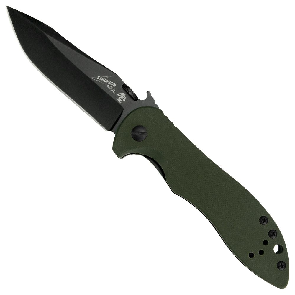 Kershaw Emerson Design Cqc5k Olive Handle Black Blade Folding Knife