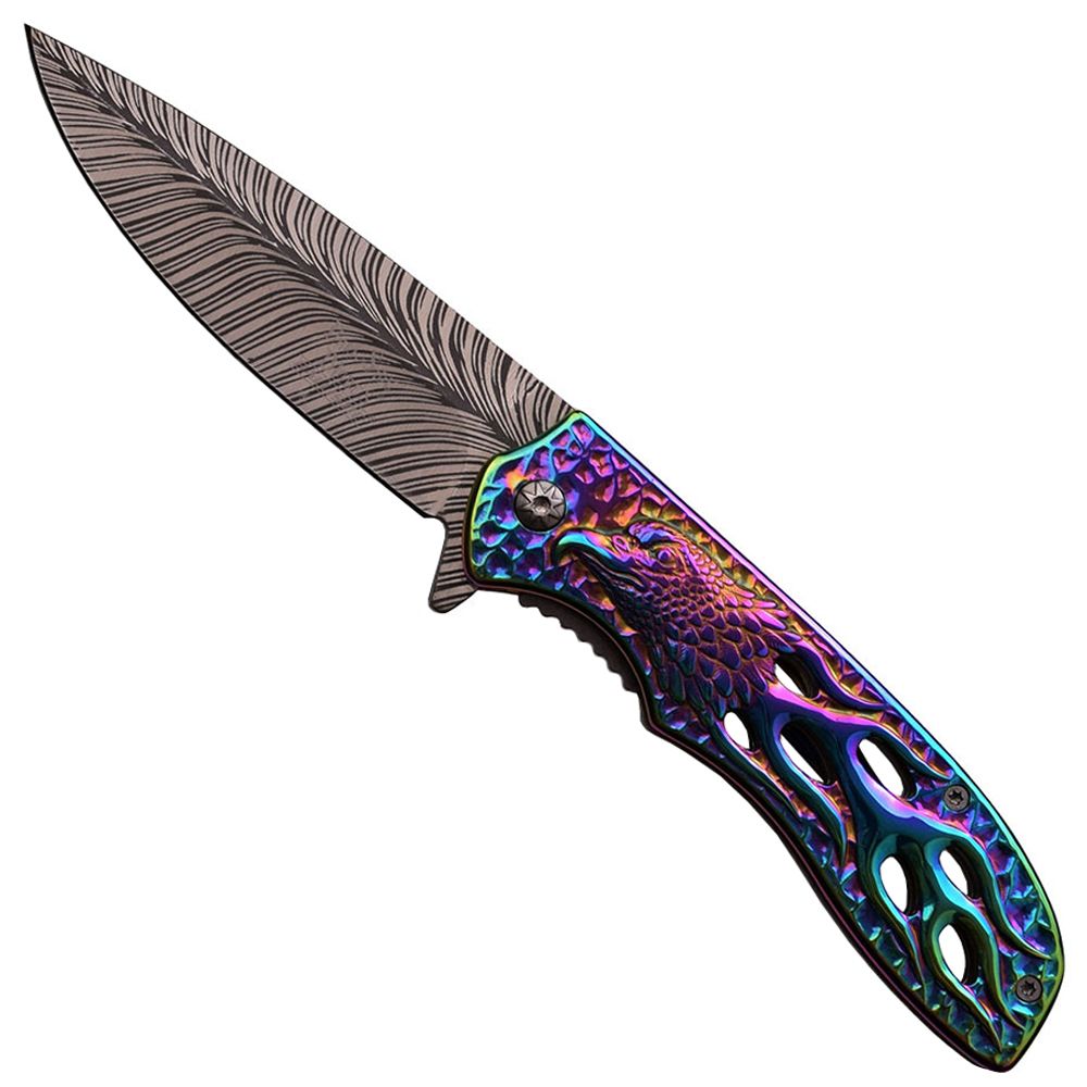 Dark Side Acid Etched Blade Folding Knife Camouflage.ca