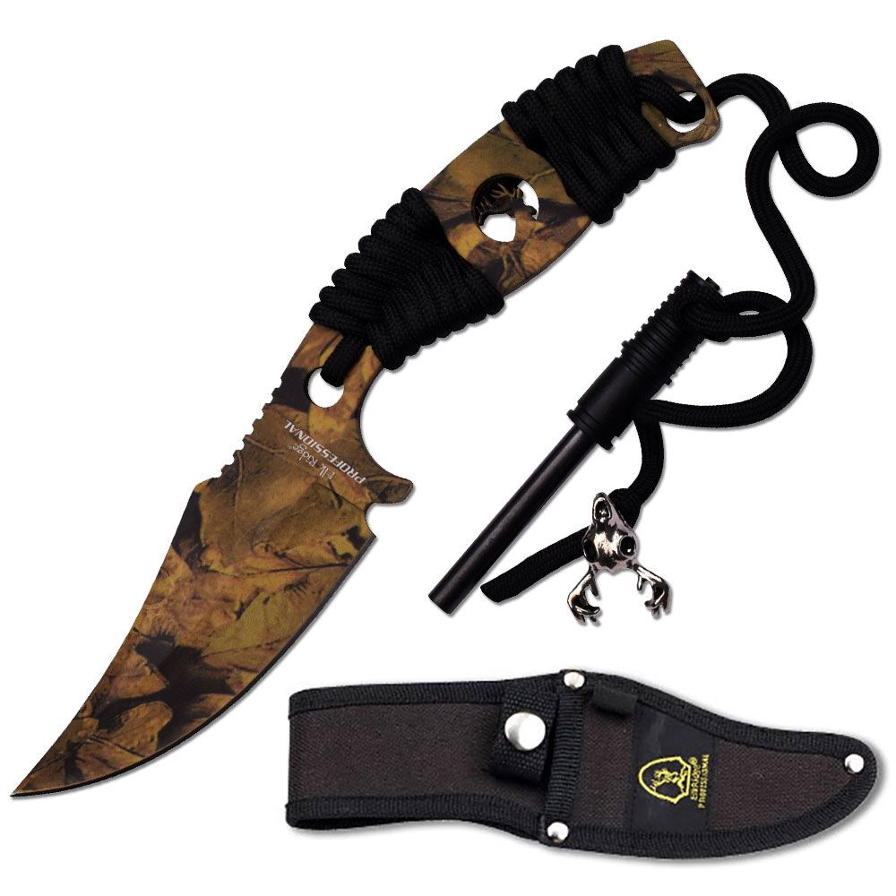 ELK Ridge Professional Full Tang Laser Cut Out Fixed Blade Knife