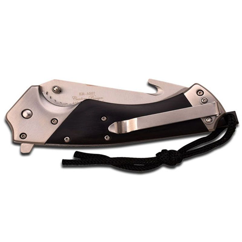 Elk Ridge 5 Inch Satin Gut Hook Pocket Clip Folding Knife camouflage.ca