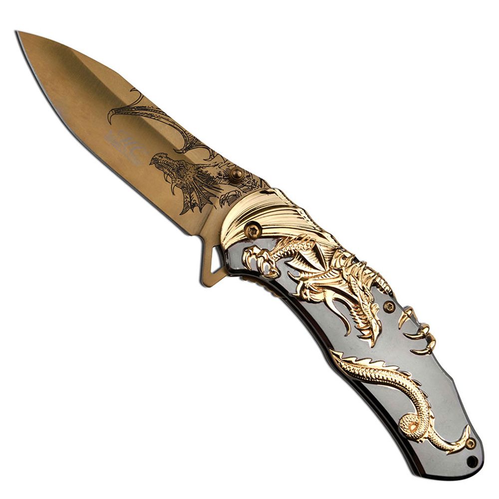 Master Collection MCA045 Folding Knife Gold camouflage.ca