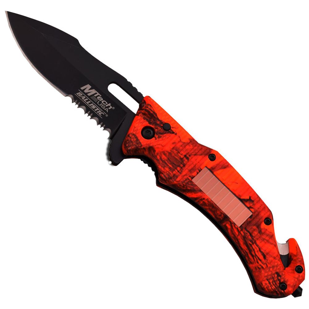 MTech USA 4.75 Inch Closed Half Serrated Folding Knife Camouflage.ca