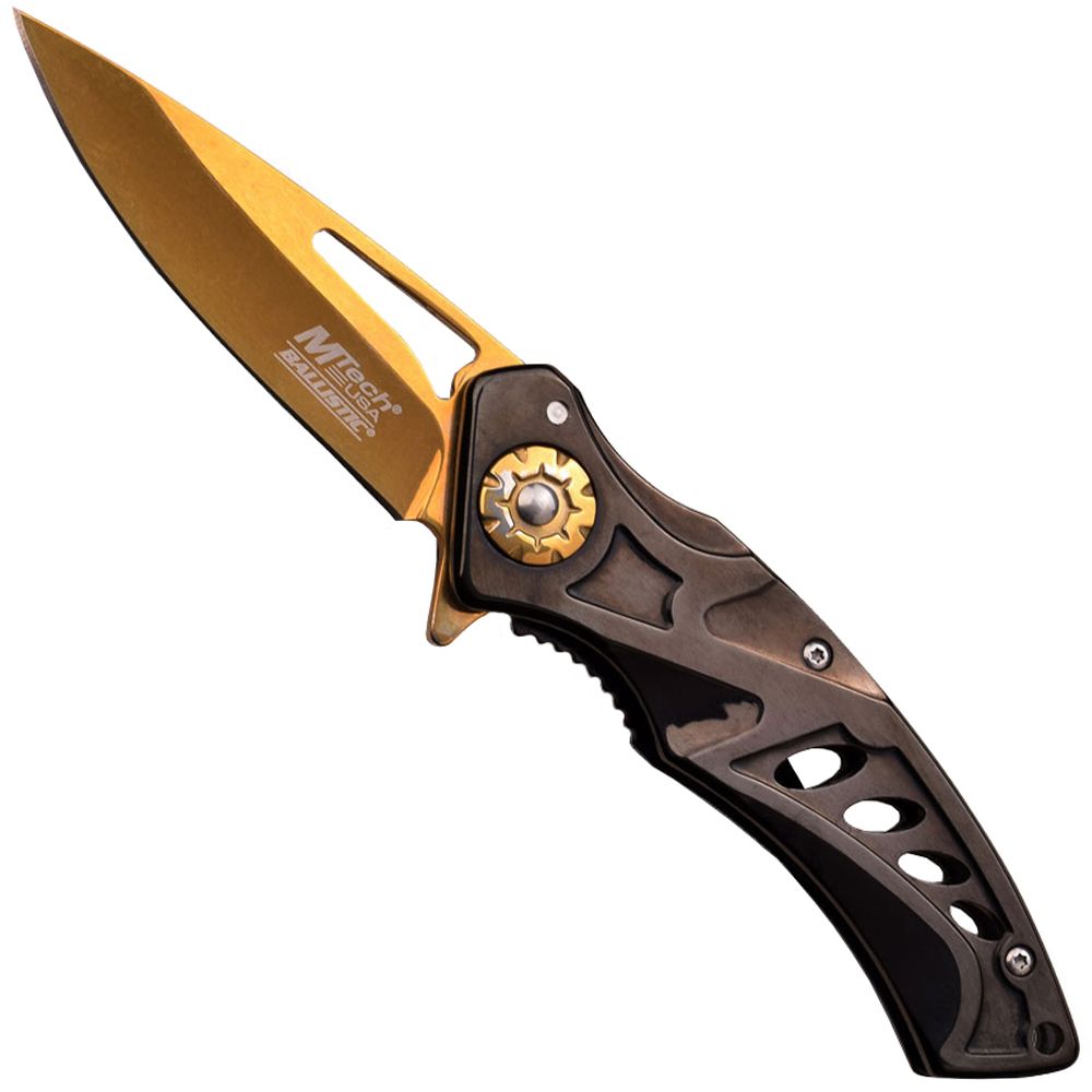 MTech USA Titanium Finished Blade Folding Knife Camouflage.ca