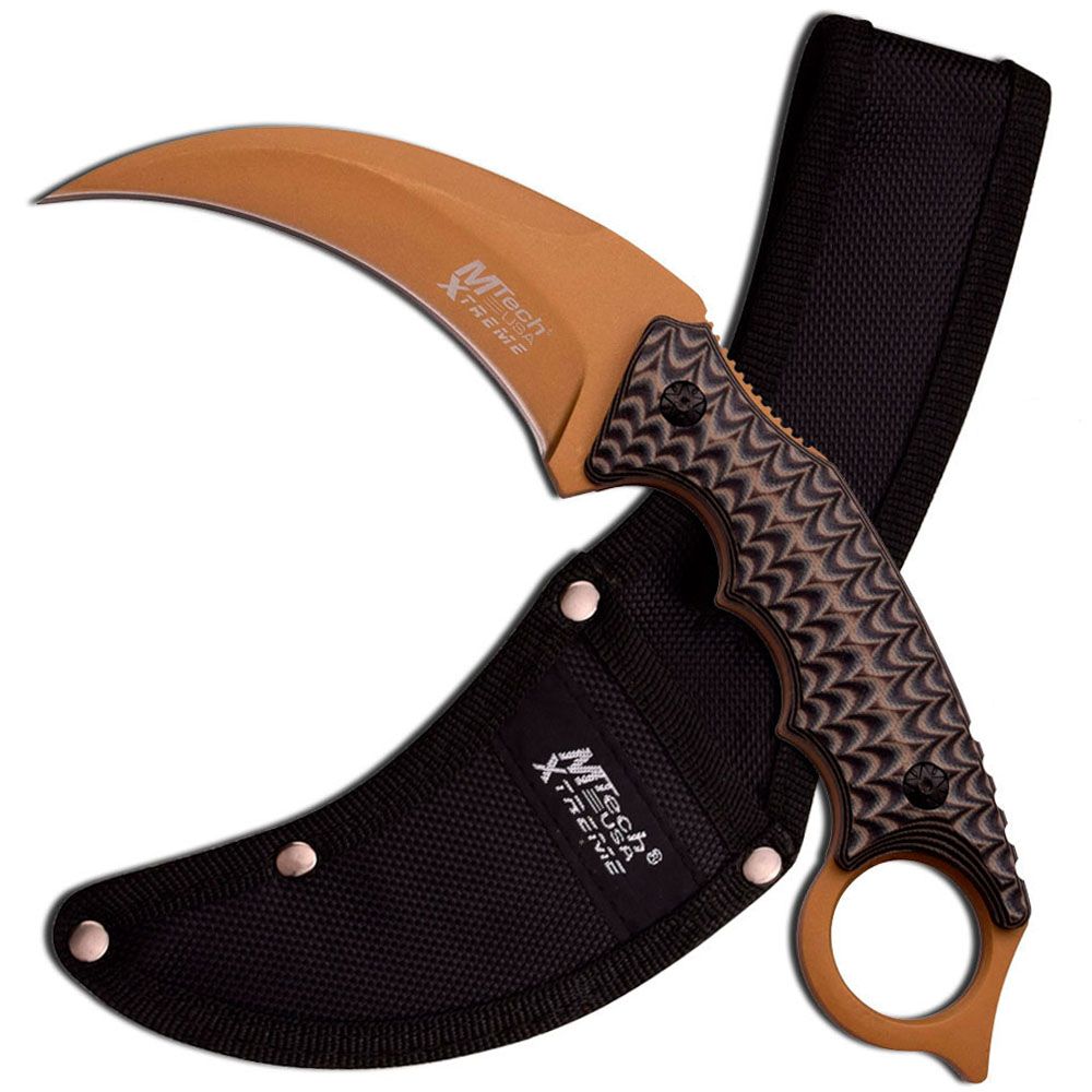MTech Xtreme Karambit Tactical Knife Gold camouflage.ca