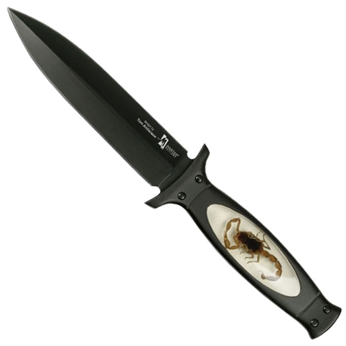 TA36 Fantasy Real Scorpion Inlay Handle Fixed Blade Knife Camouflage.ca