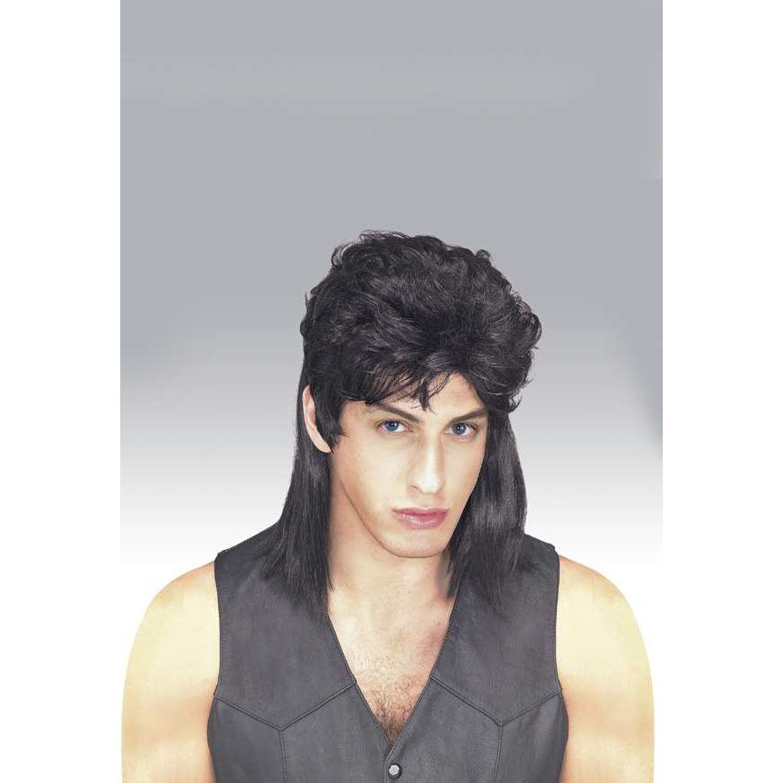 Rubies Mens Black Mullet Wig camouflage.ca