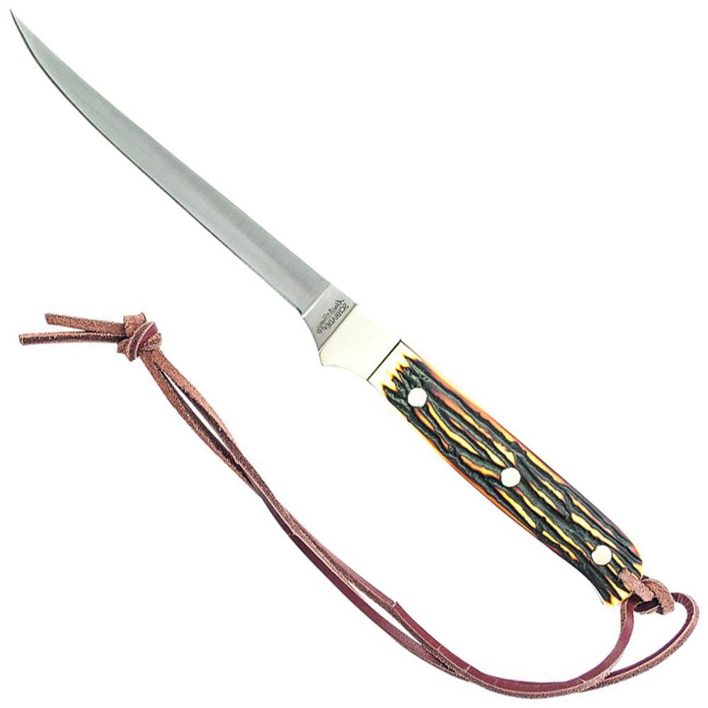 Schrade Uncle Henry Walleye Fillet Knife with Leather Sheath