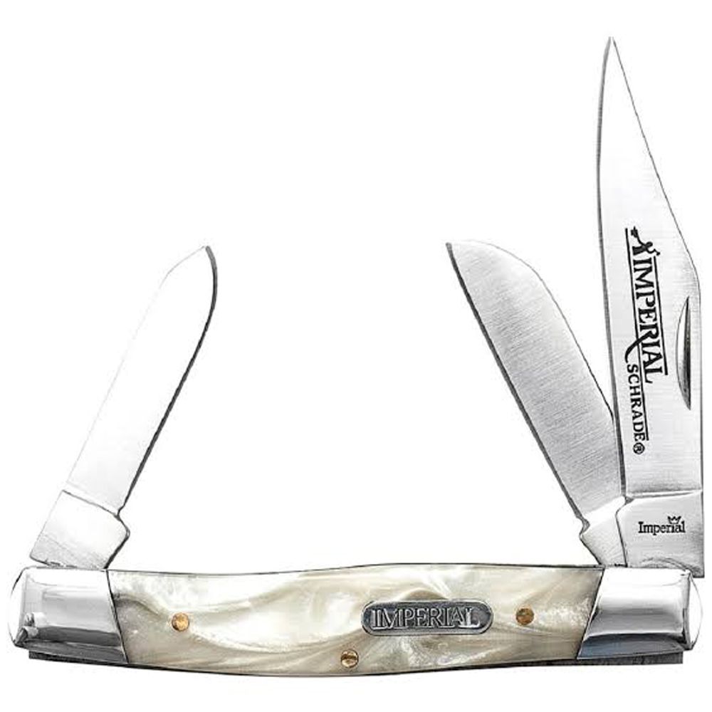 Schrade Imperial Stainless Steel Large 3 Blade Pocket Knife camouflage.ca