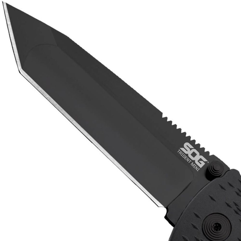 Sog Trident Mini Straight Tanto Black Tini Folding Knife camouflage.ca