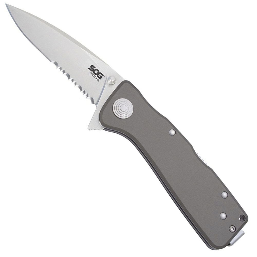 Sog Twitch XL Satin Graphite Handle Folder Knife camouflage.ca