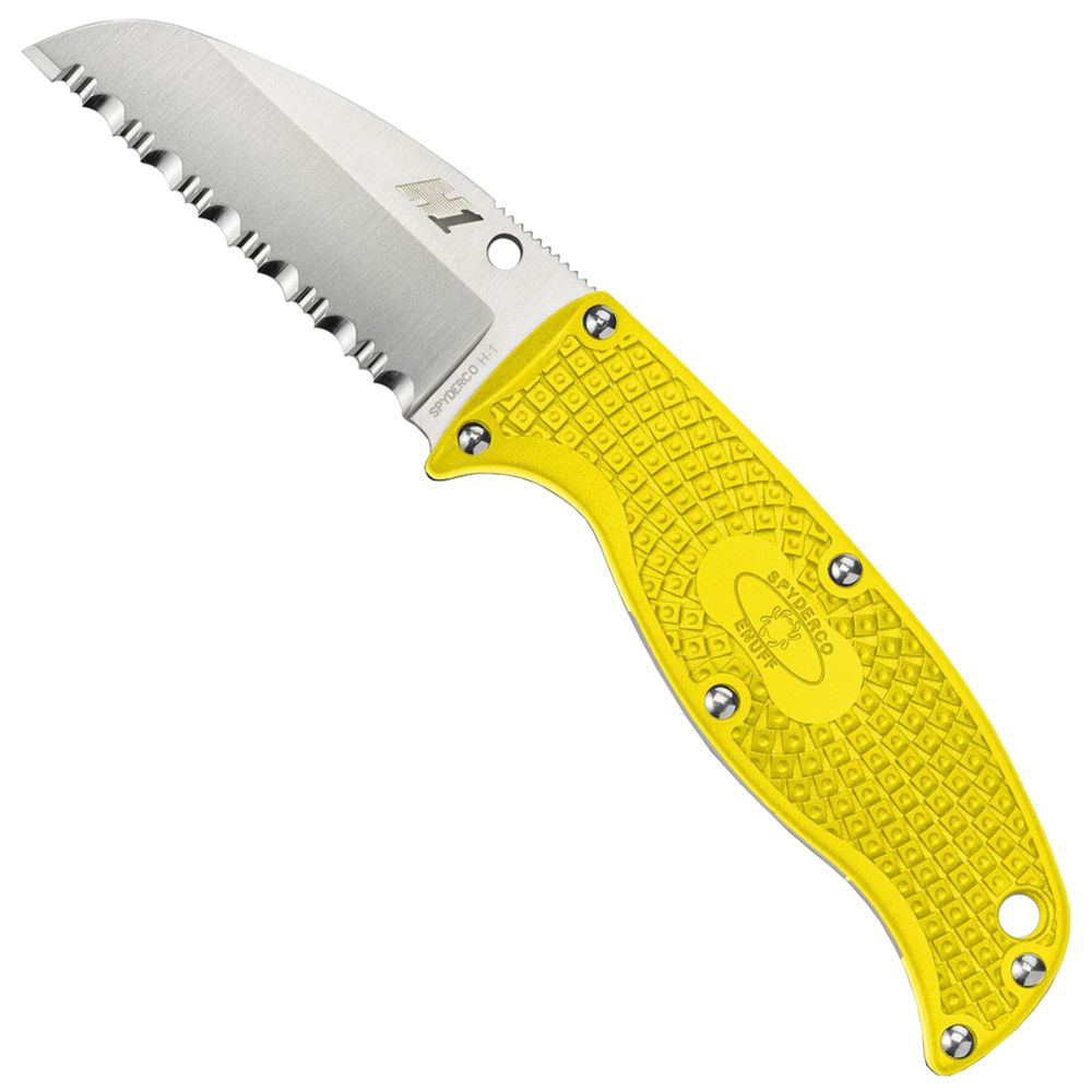 Enuff Salt Sheepsfoot Style Blade Fixed Knife Yellow Camouflage.ca