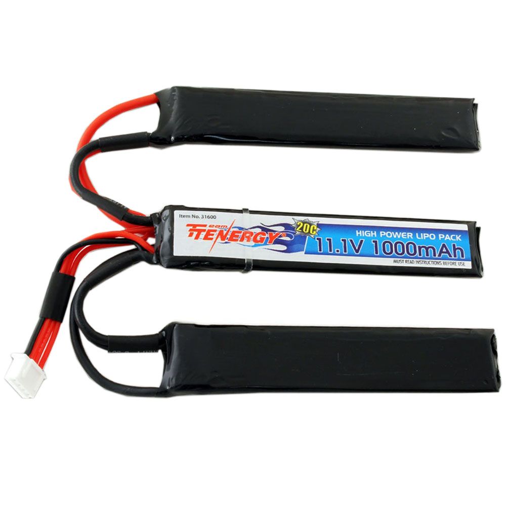 11.1V 1000mAh 20C Crane Style LiPo Airsoft Battery Camouflage.ca