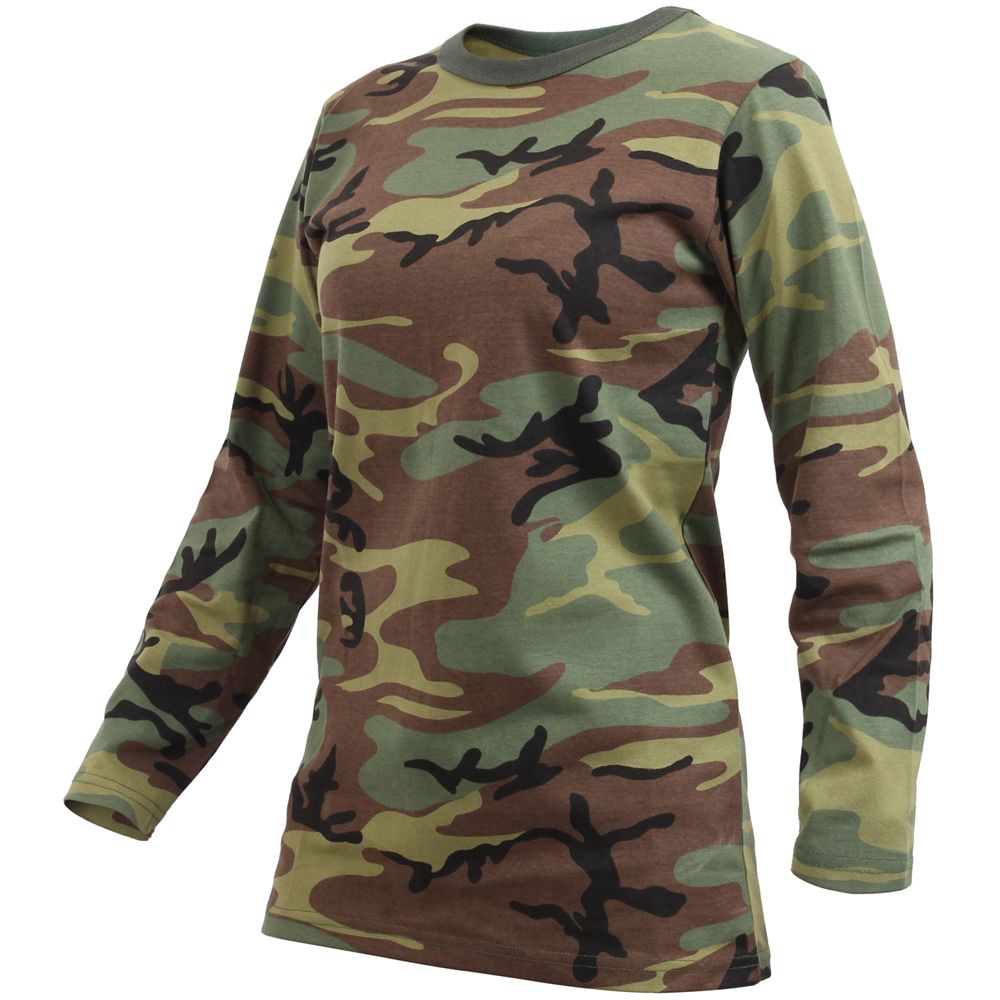 Womens Long Sleeve Camo TShirt Camouflage.ca