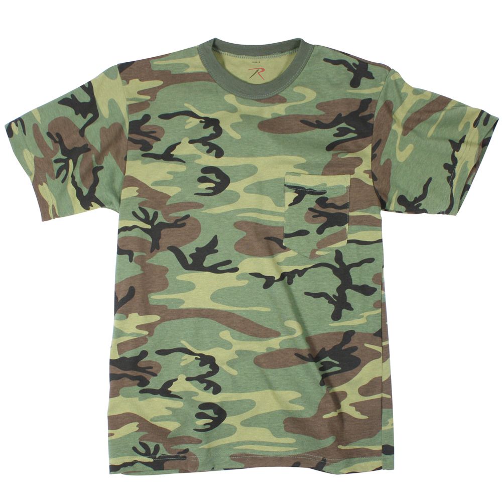 Download Mens Woodland Camo T-Shirt with Pocket | Camouflage.ca