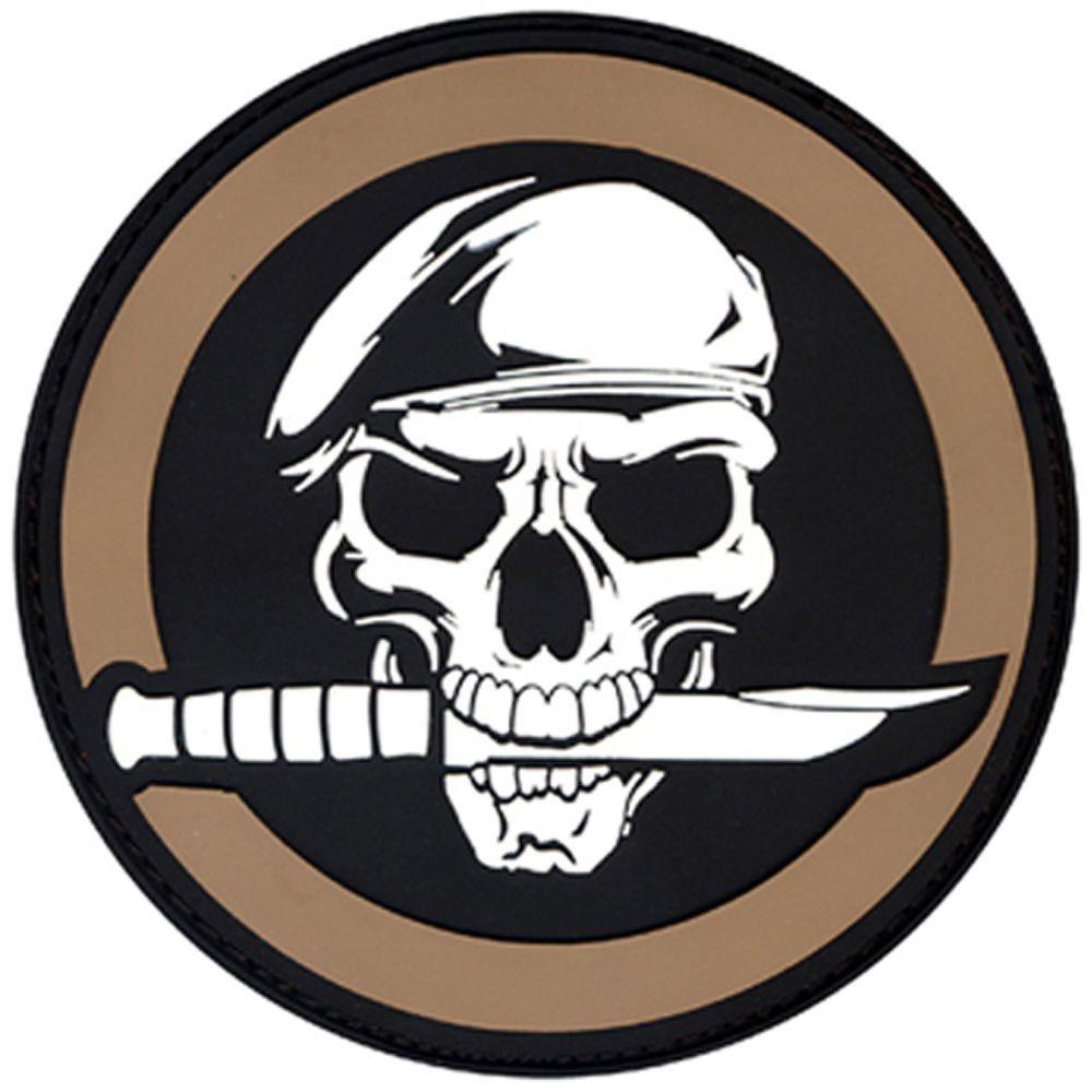 PVC Military Skull And Knife Morale Patch Camouflage.ca