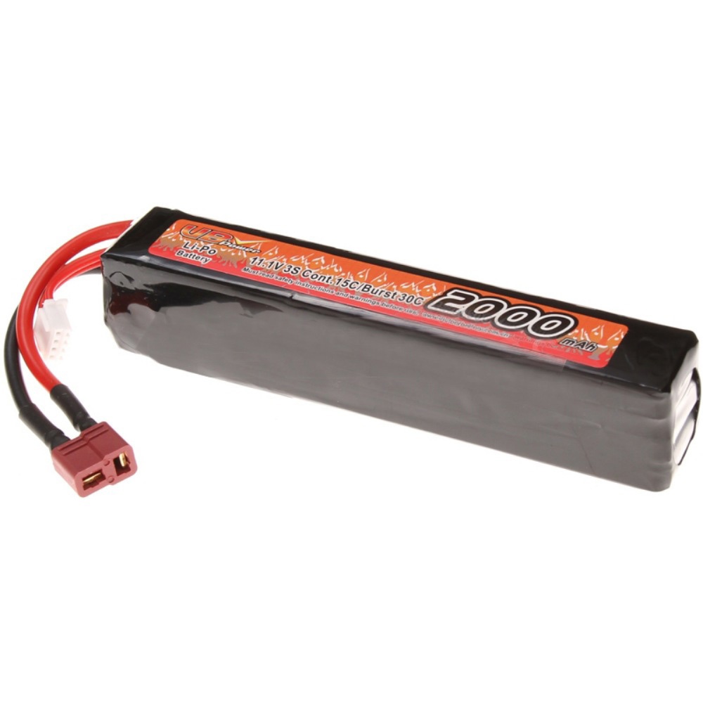 VB 11.1V 2000mAh Dean Plug Airsoft Gun LIPO Battery camouflage.ca