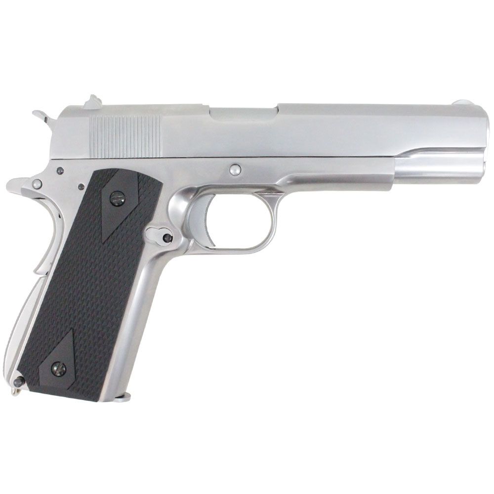 WE 1911 Full Metal GBB Chrome Airsoft Pistol camouflage.ca