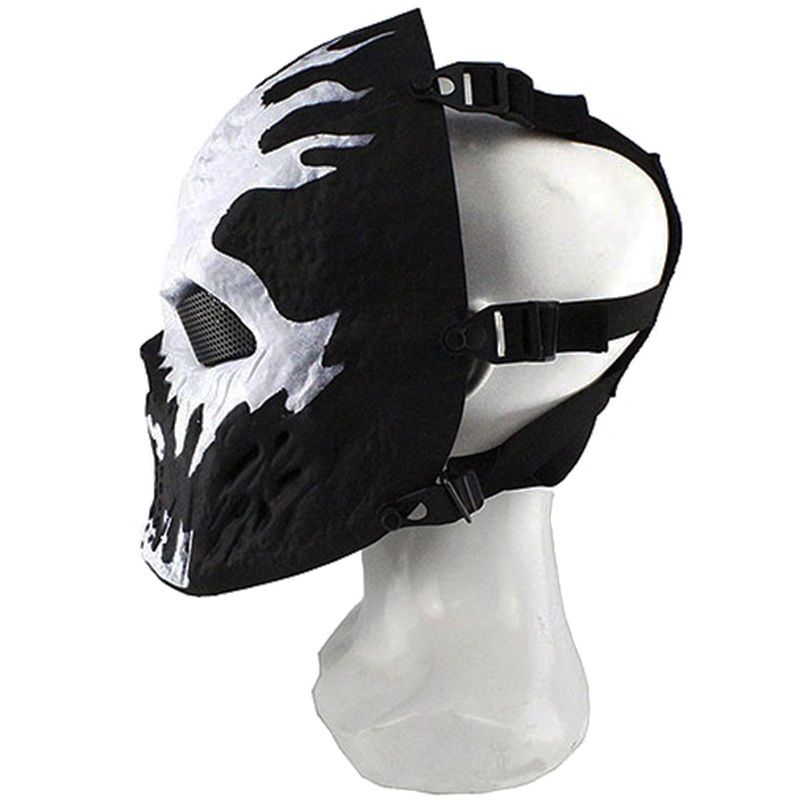 Full Face Skull Mask Black and White Camouflage.ca