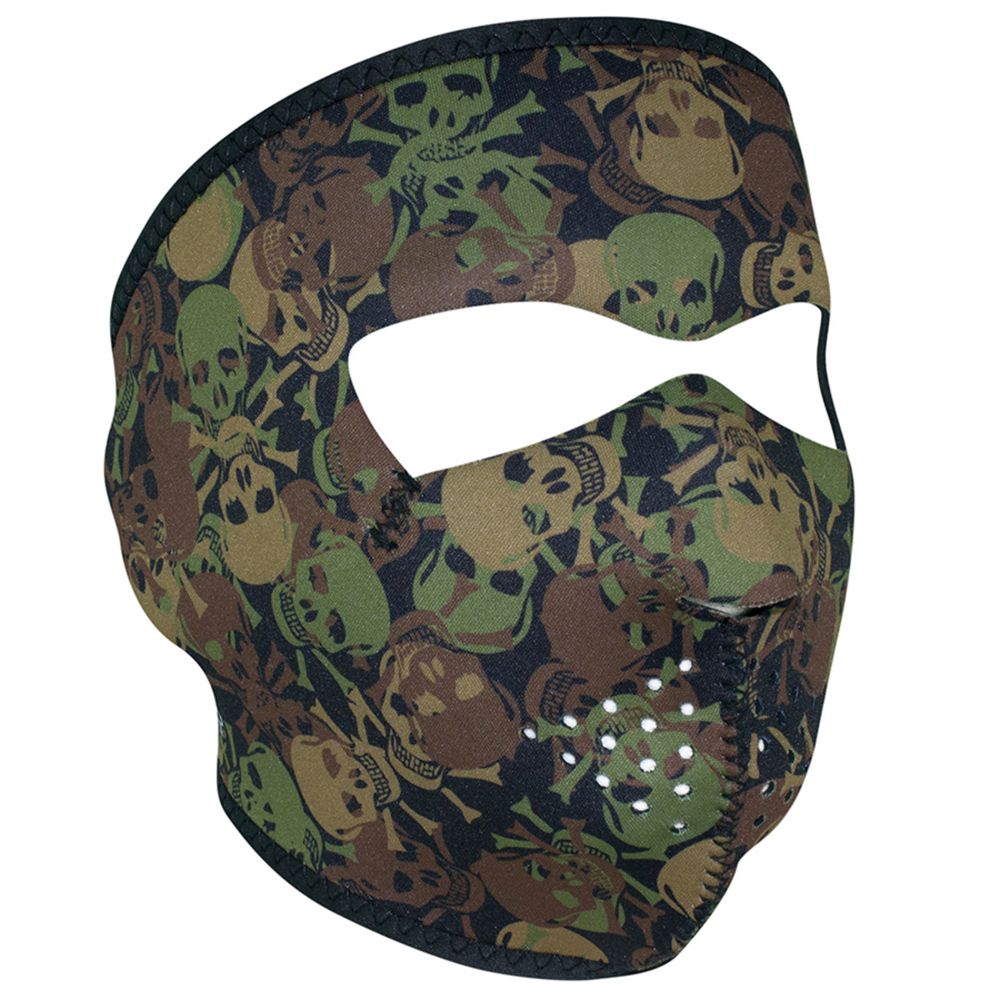 Skull Green Camo Face Mask camouflage.ca