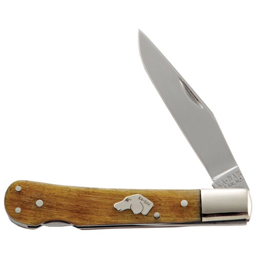 KaBar 281129 Dogs Head Lockback Rams Horn Handle Folding Knife